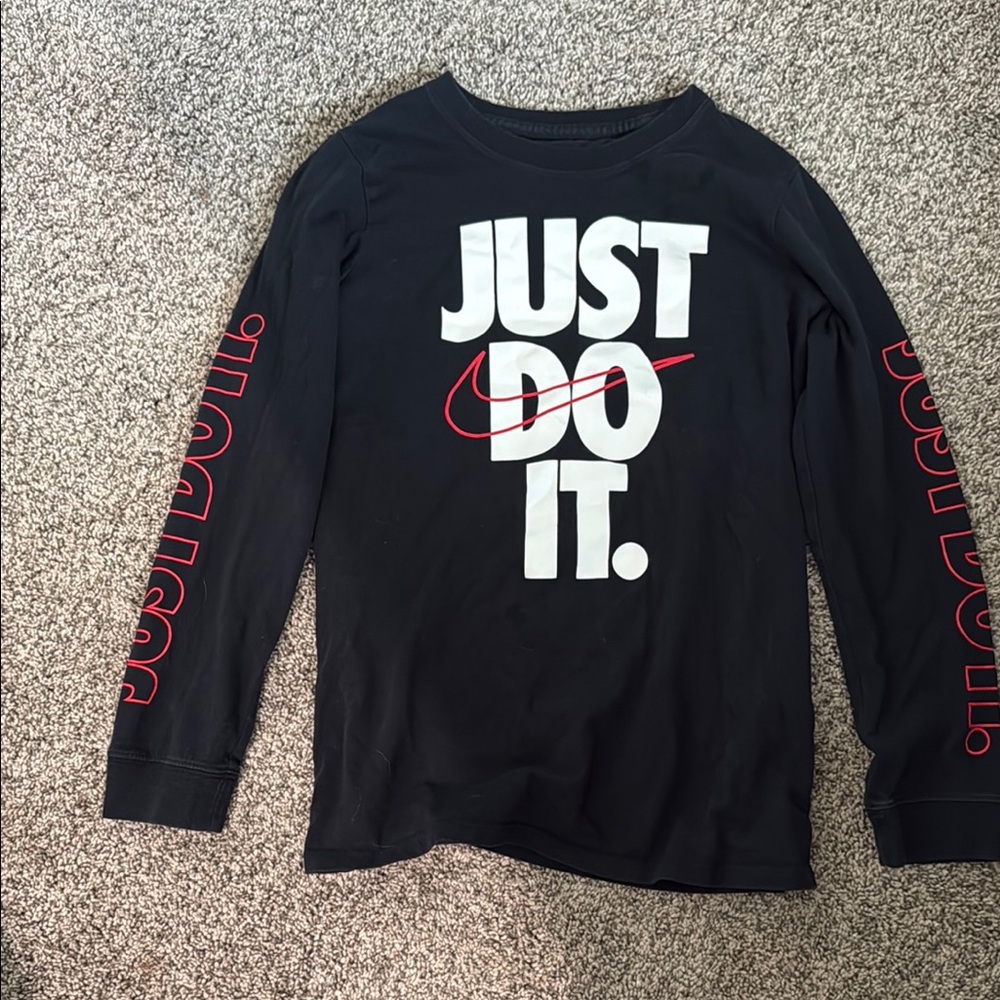 Nike Kids Black Long size Medium Sleeve Shirt